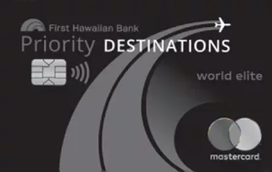 Priority Destinations World Elite Mastercard from First Hawaiian Bank credit card