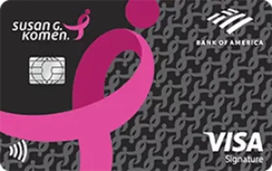 Susan G. Komen Customized Cash Rewards Visa from Bank of America credit card