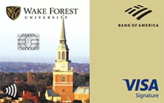 Wake Forest University from Bank of America credit card